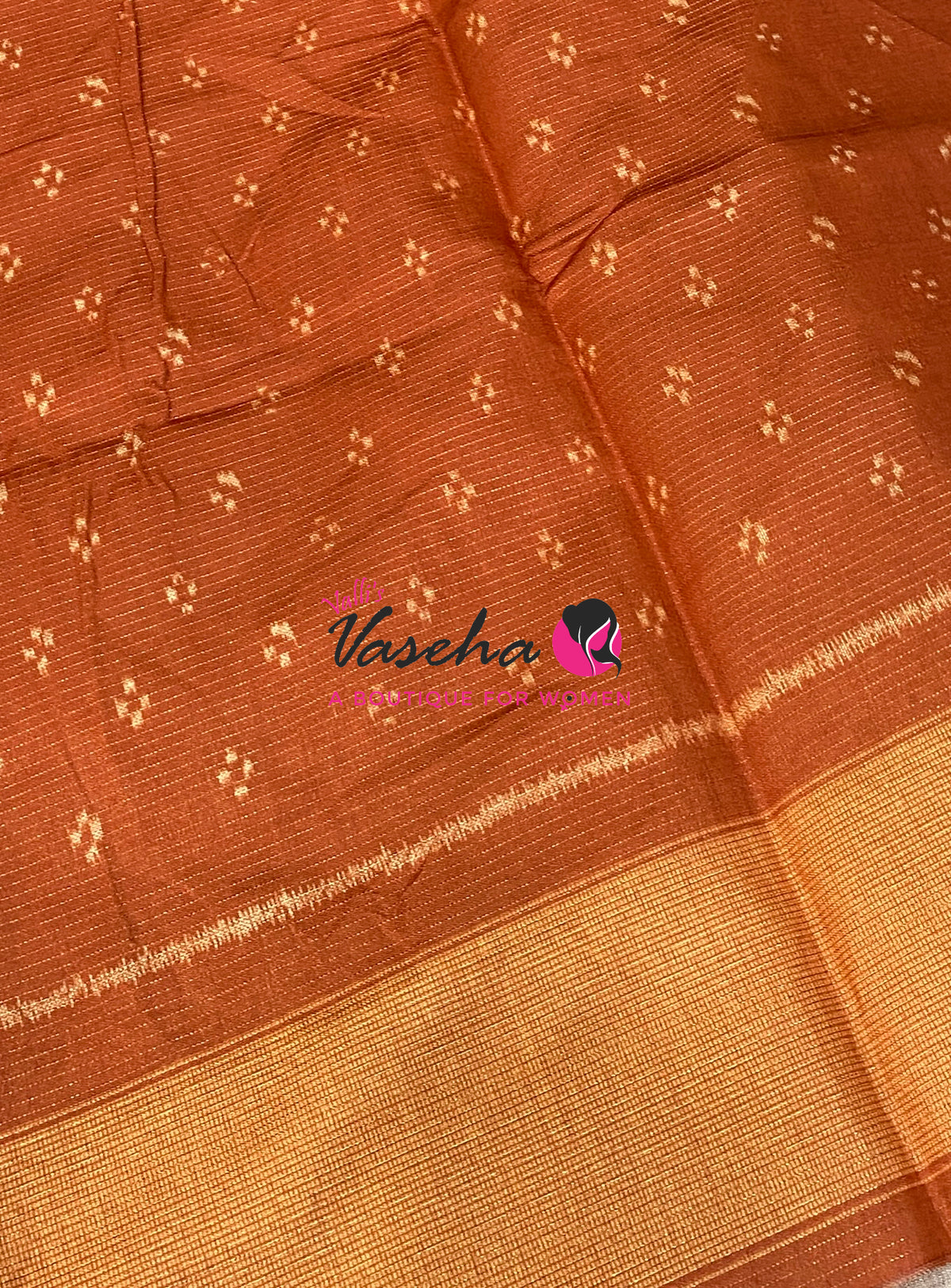 Art Tussar / Art Silk - Violetish Blue & Orange Shade - VVATS006
