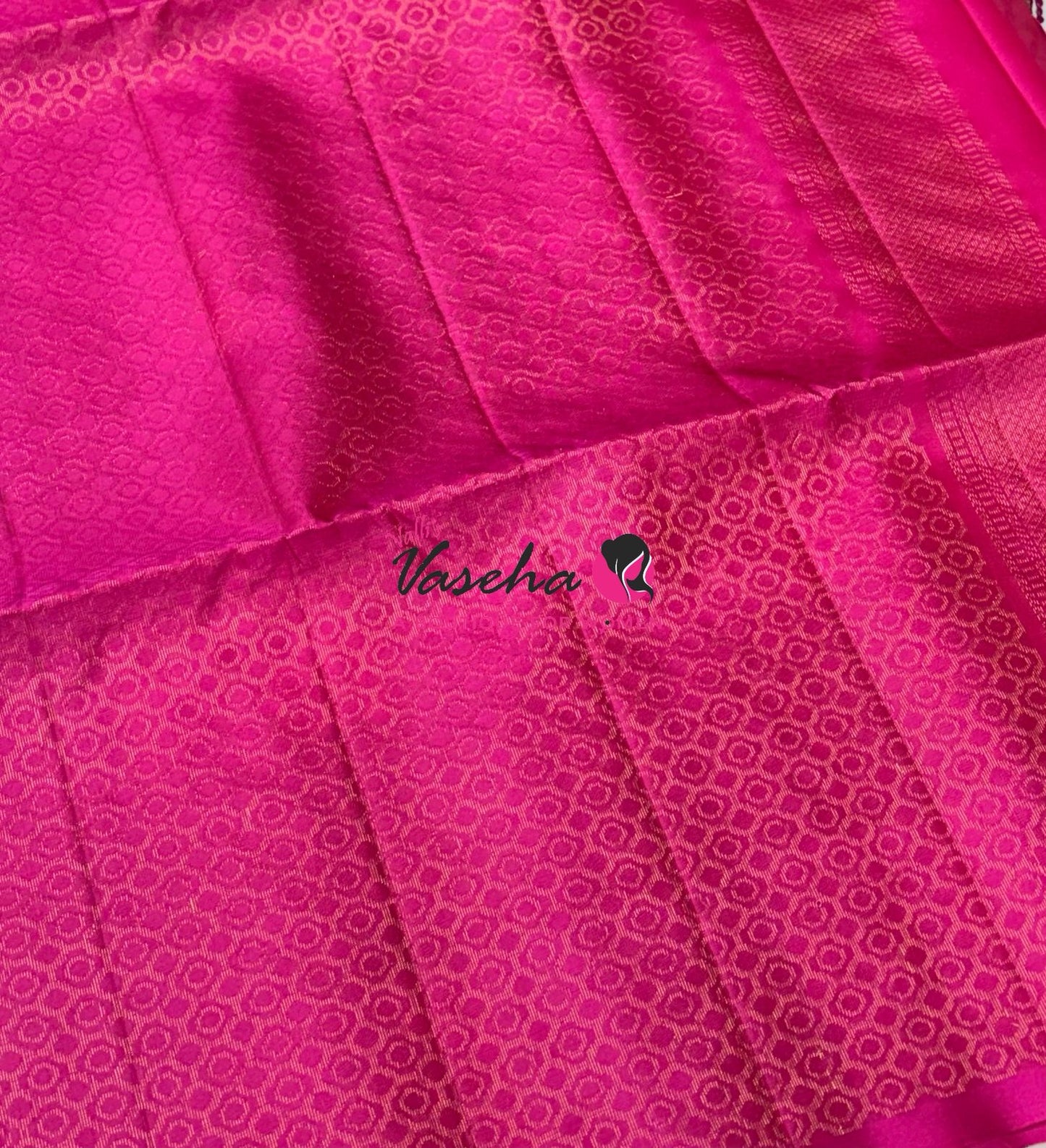 Half Mix - Pure Soft Silk Saree - Pazhum Pazhamum Checks - VVPSS103