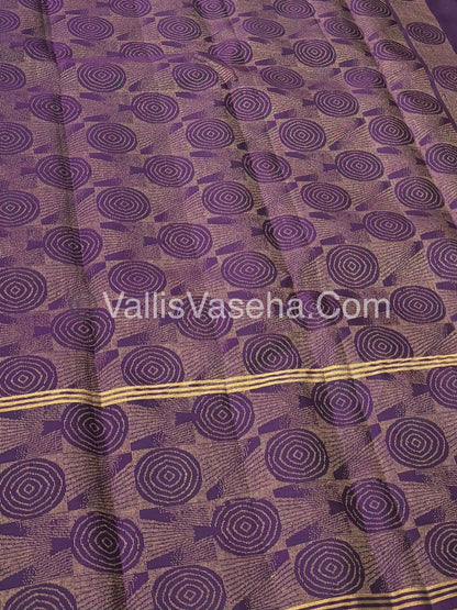 Half Mix - Pure Soft Silk Saree - Long Retta Petta Border with Butta - VVPSS075