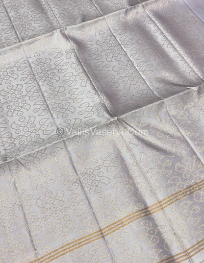 Pure Soft Silk Saree - Kolam Design Pink & Cream Shade - VVPSS074