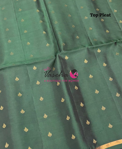 Pure Soft Silk Saree - Partly Pallu -  Half & Half Saree - VVPSS088