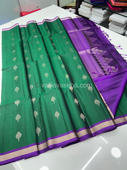 Pure Soft Silk Saree -Half Gold Zari Border - VVPSS032