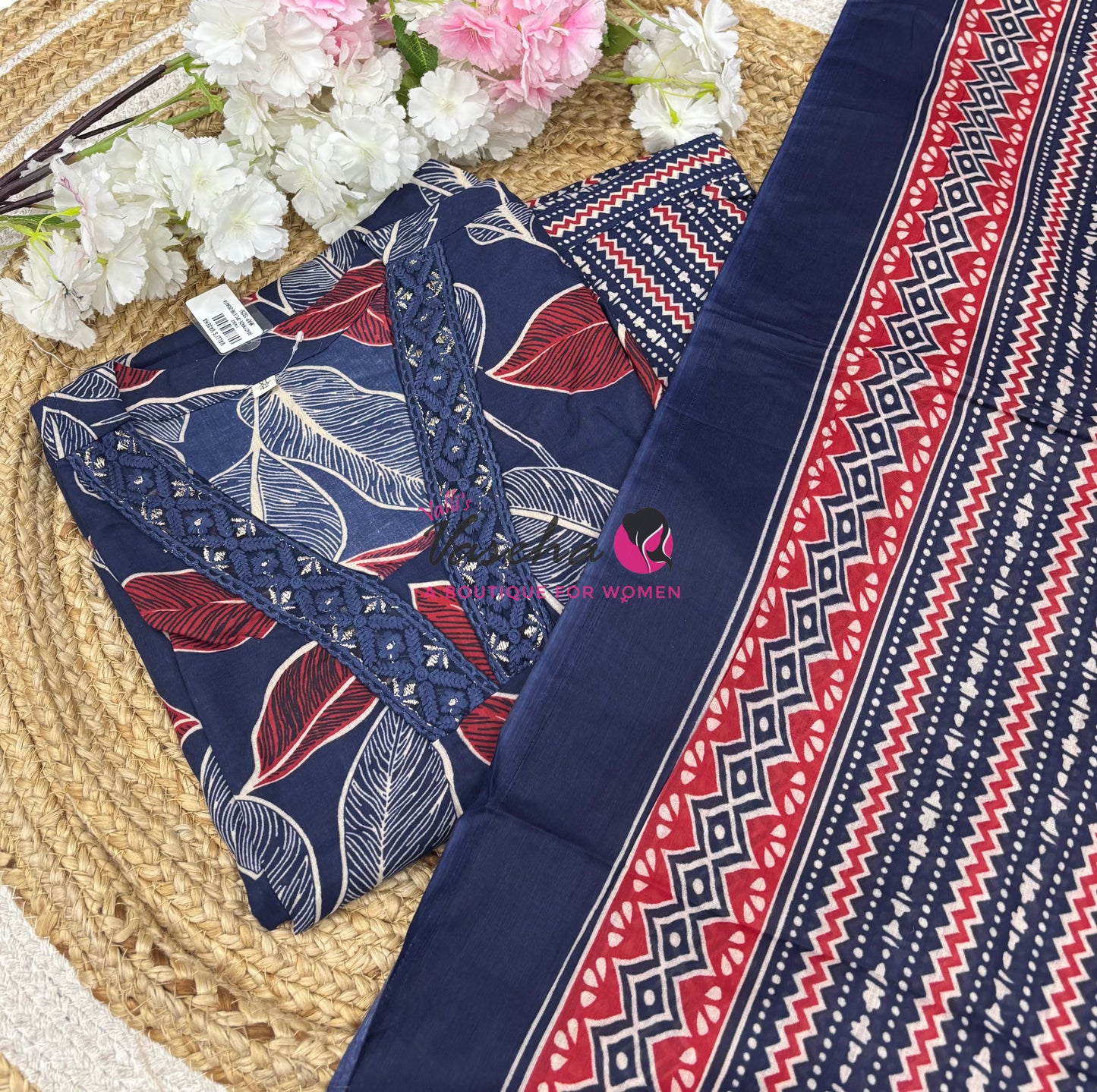 Ready Made | Straight Cut |Salwar, Kameez & Duppatta(3pc)|Cotton |VVRMS020