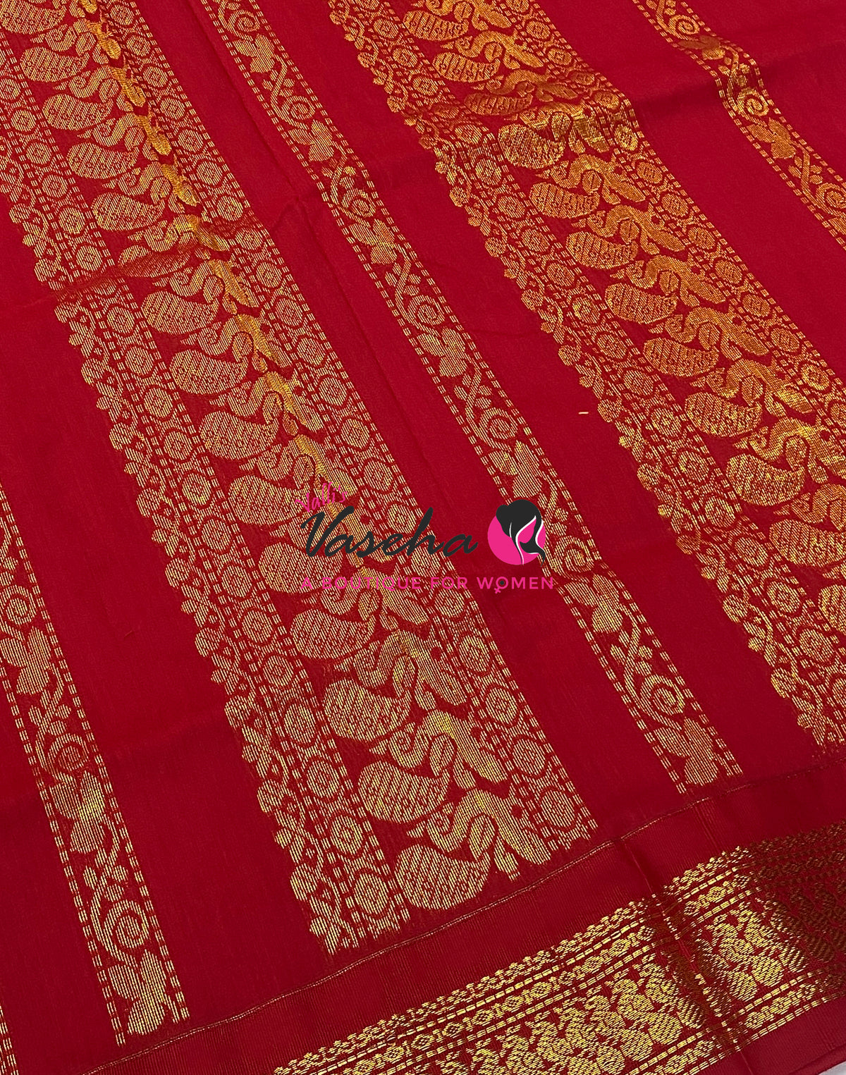 Kalyani Cotton Saree - Yellow With Red Shade - VVKC002