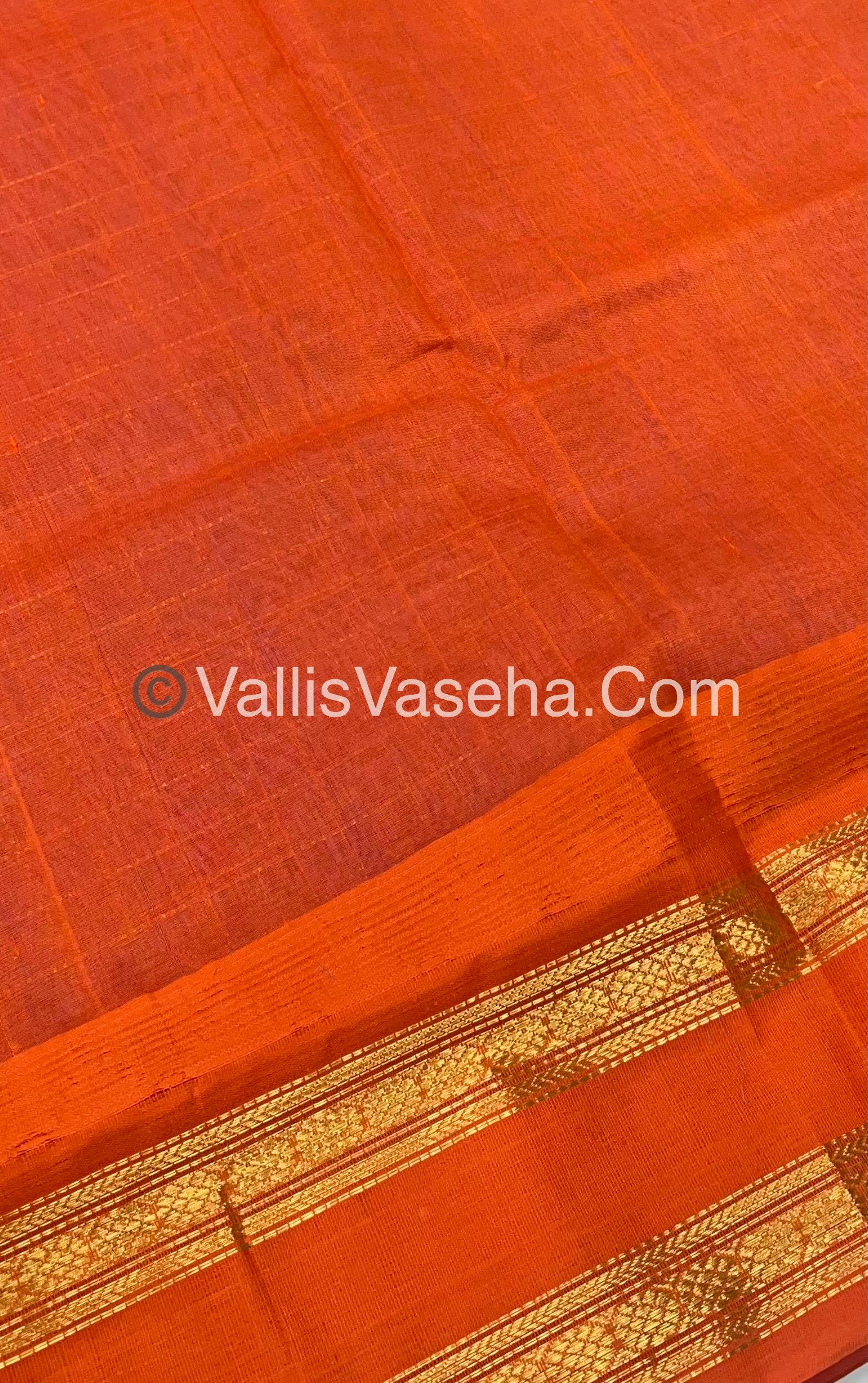 Pure Korvai Silk Cotton Saree - Lavender With Orange - VVKSC020