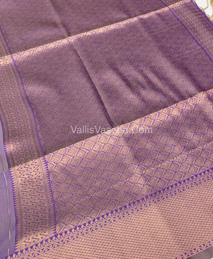 Semi Soft Silk - Border less - Lavender Shade -VVSSS023