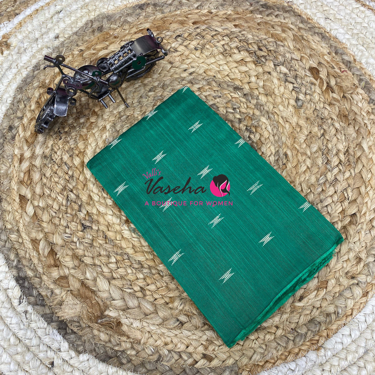Blouse Bit - Pack Of 10pcs - Assorted- Dark - Semi Raw Silk - Thread Butta - 1 mtr - VVBB006