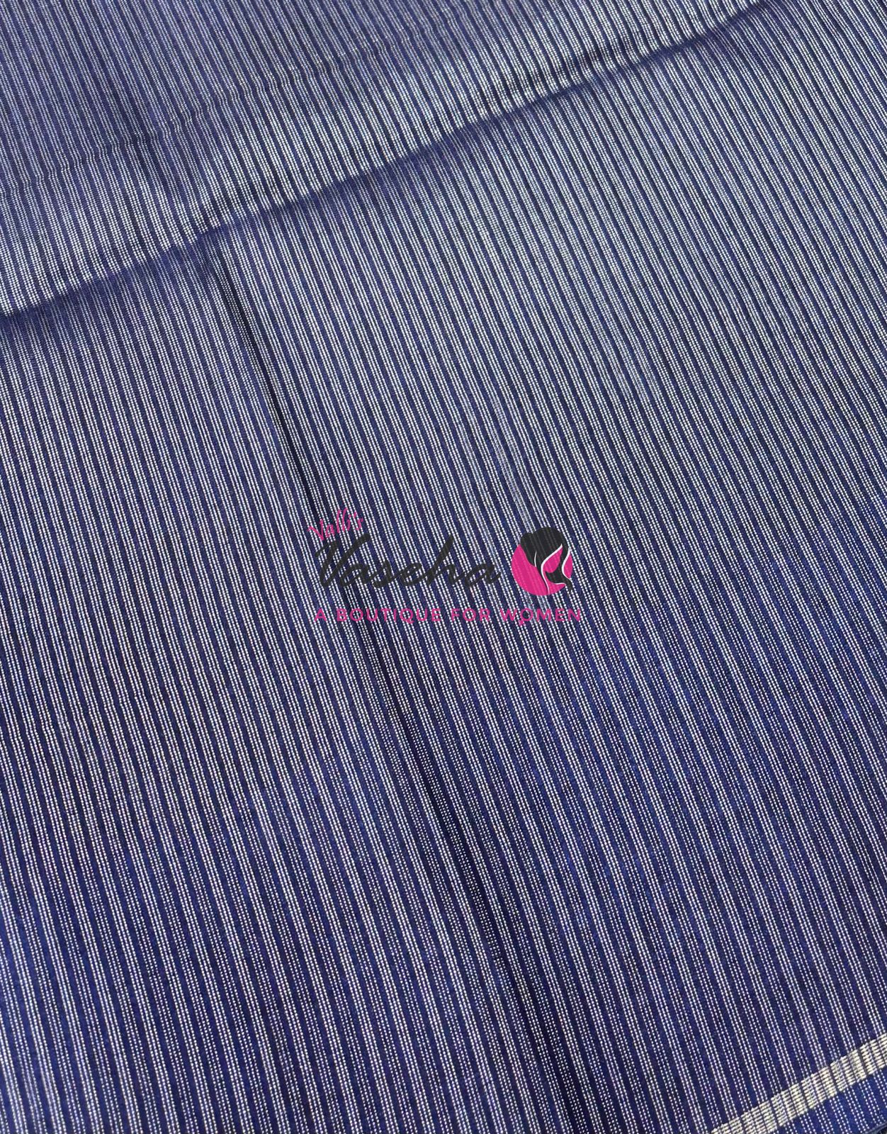 Semi Tussar Silk Saree | Blue Shade |VVSTS049