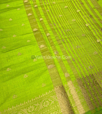 Semi Tussar Silk Saree -  Green Shade - VVSTS008