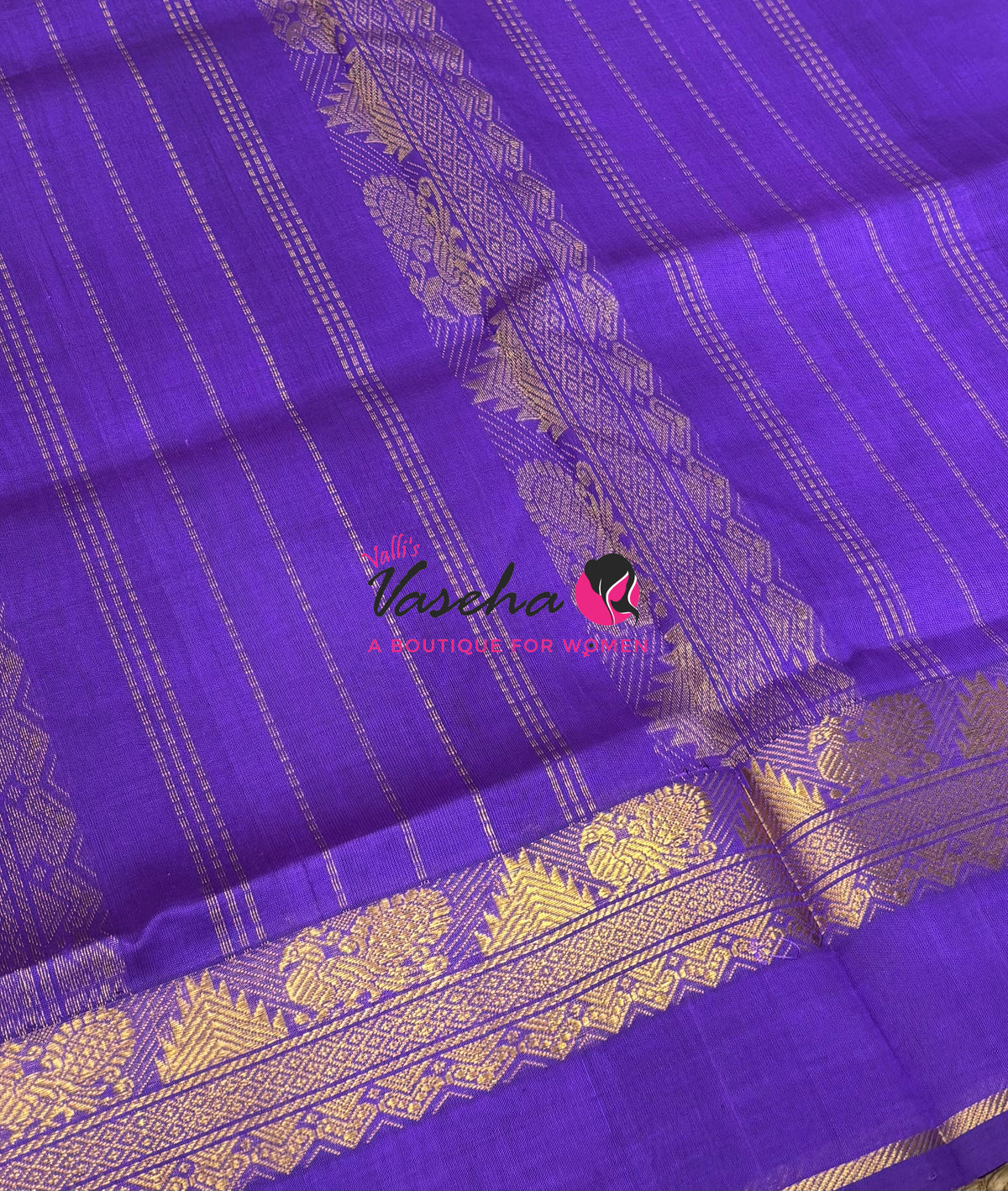 Pure Silk Cotton Saree - Red &  Lavender Shade - VVPSC016