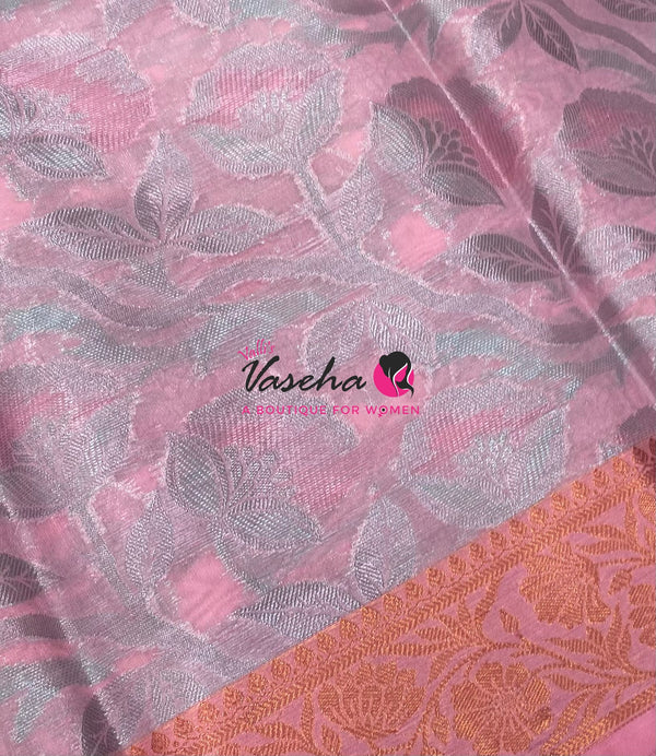 40% less - Offer Saree - Semi Banarsi Silk Saree - VVDS008