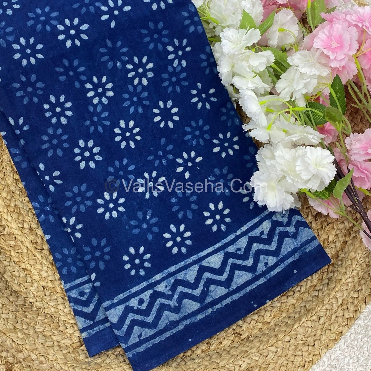Pure Soft Mul Mul Cotton Sarees - Hand Block Prints - VVMMC003