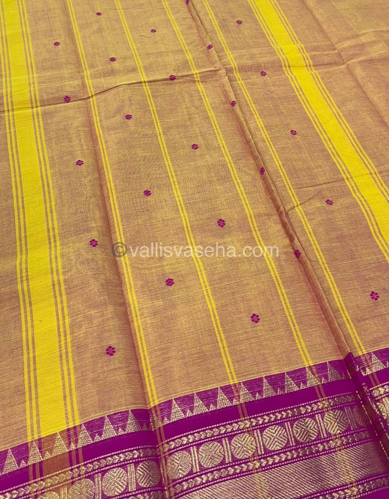 Kanchi Cotton Saree - Butta Design VVKCS008
