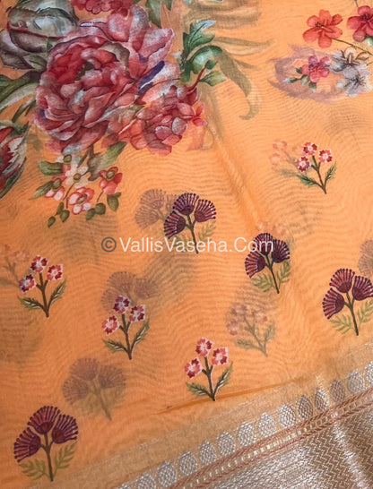 30% less - Offer Saree -   Semi Linen Saree - VVDS006
