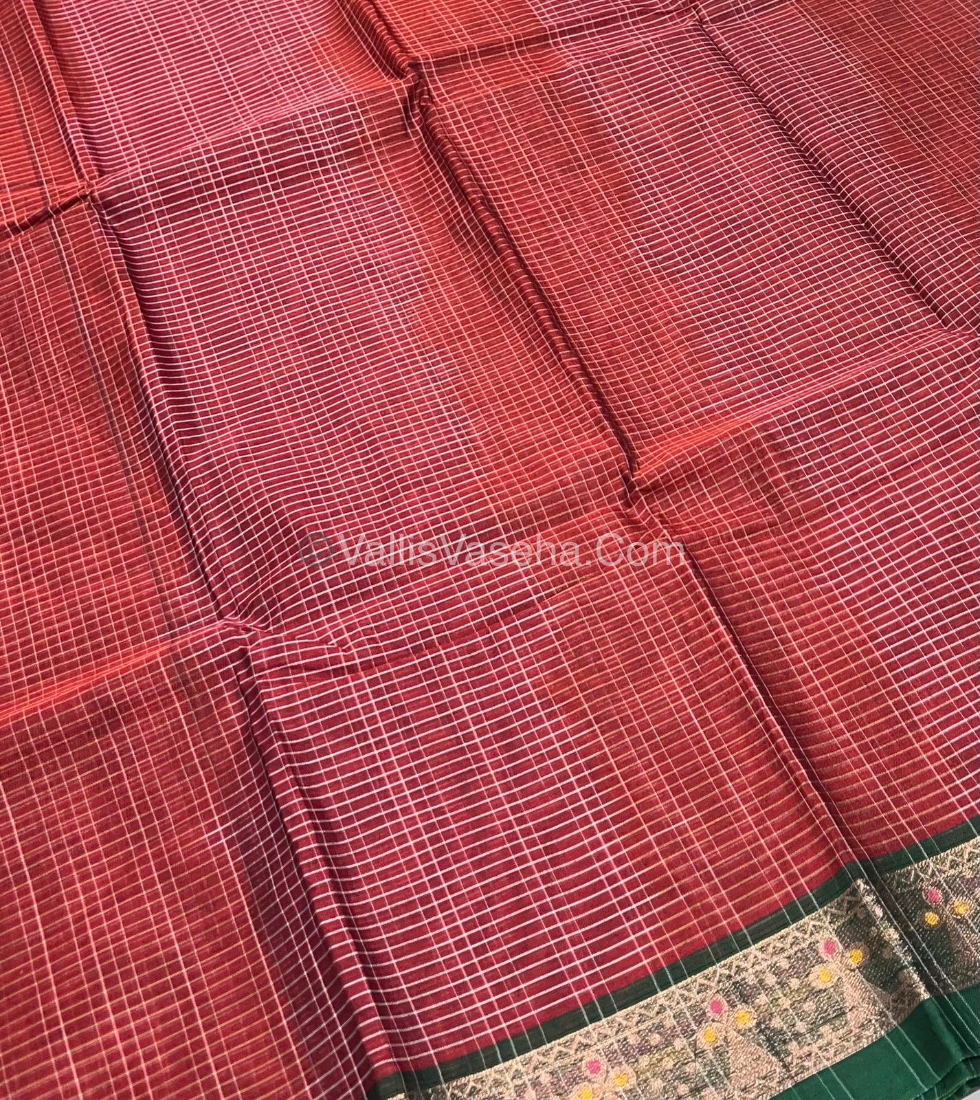 Dhaka Cotton Saree - VVDCS001