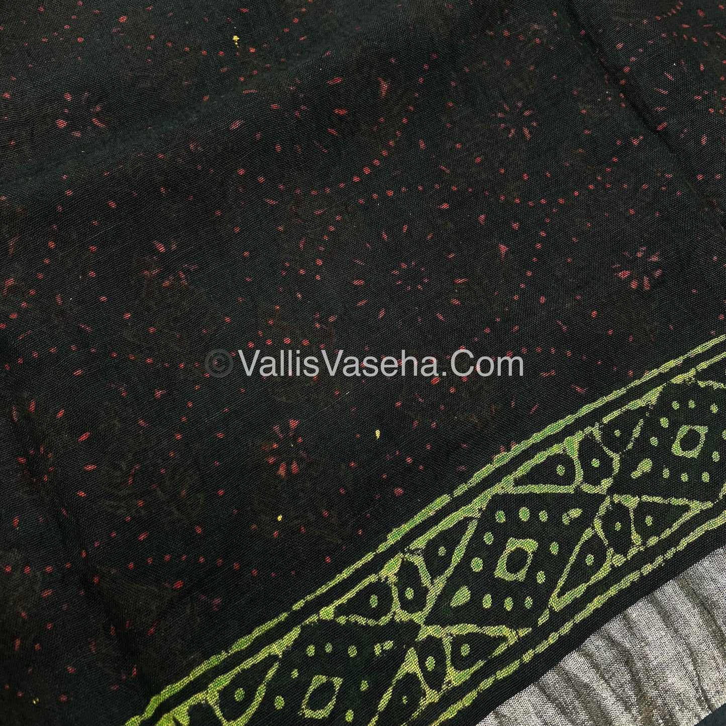 40% less - Offer Saree -  Linen Cotton Saree - VVDS007