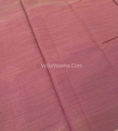 Semi Tussar Silk Saree - Wine Shade - VVSTS016