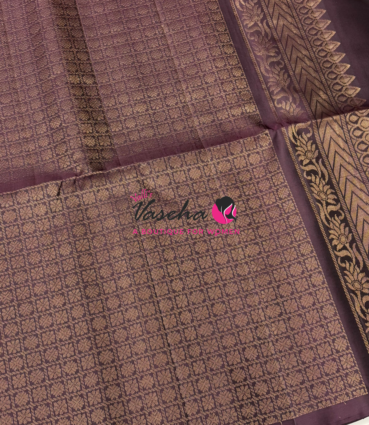 Pure Soft Silk Saree  - Wine Brown Shade - VVPSS133