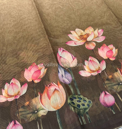 Semi Chanderi Saree - Digital Printed - VVSCD001