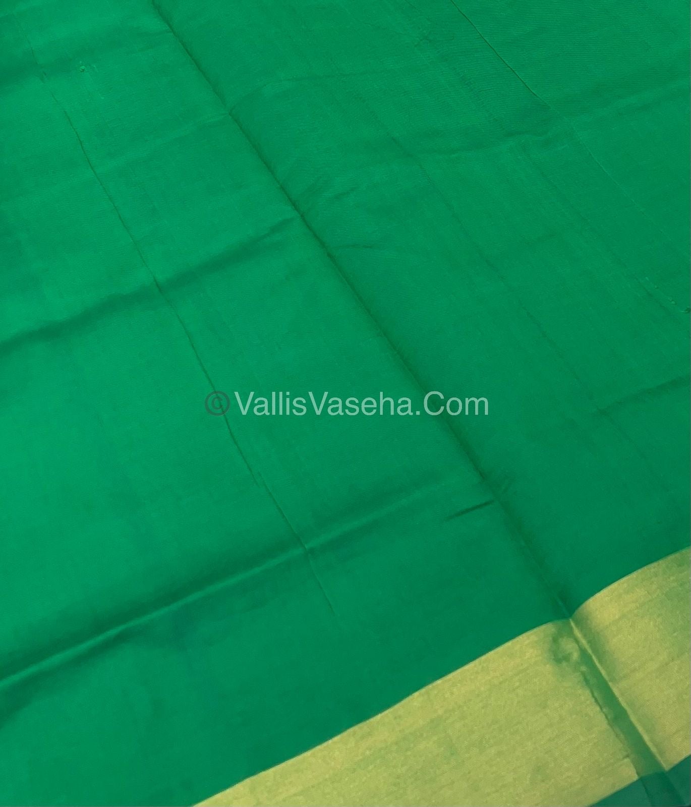 Semi Silk Cotton Saree - Blue & Green Combo - VVSSC001