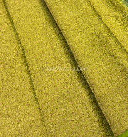 Bamboo Silk Saree  - Blue With Green Shade - VVBSS001