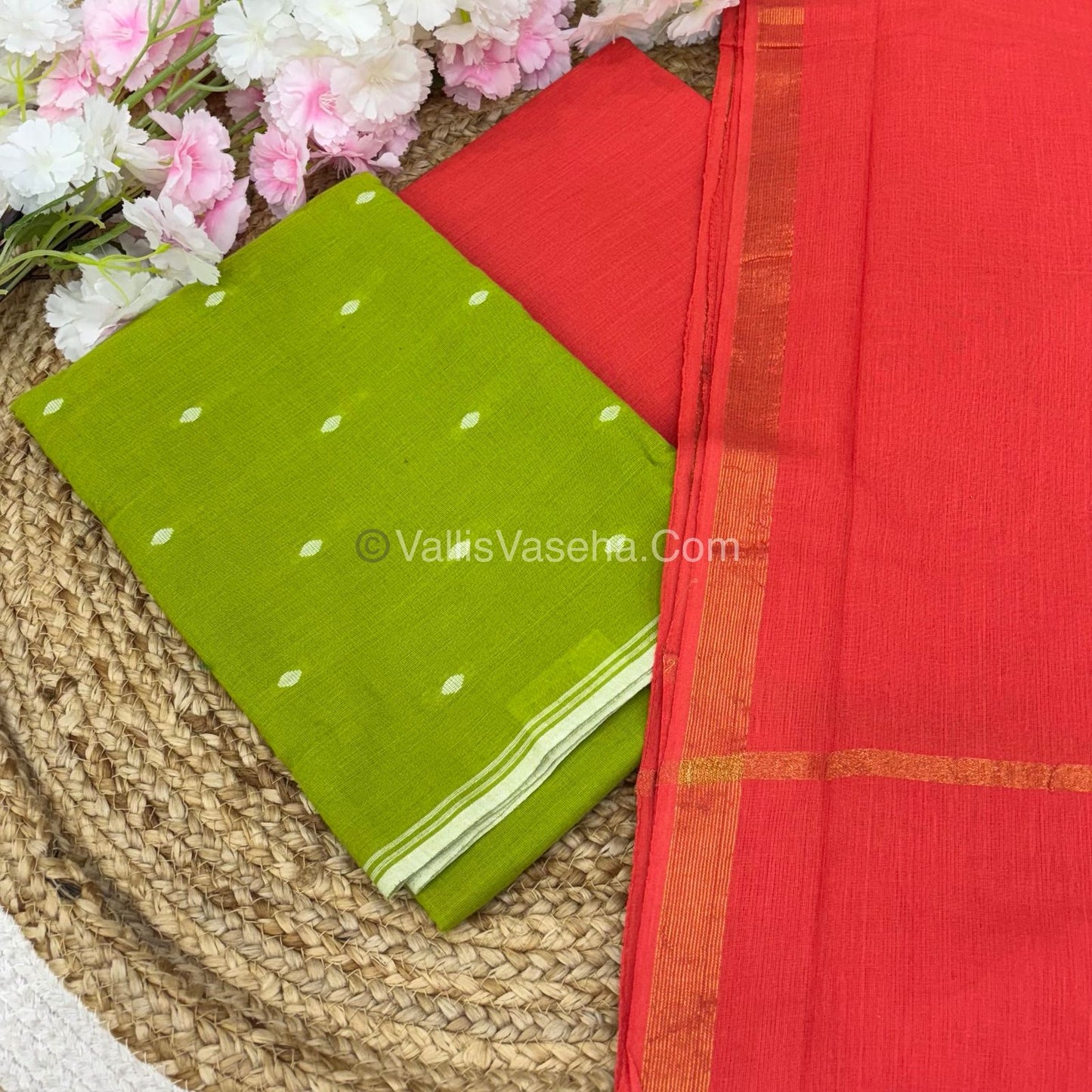 Salwar Material - Pure Cotton - Jacquard Design Set  - VVUSM008