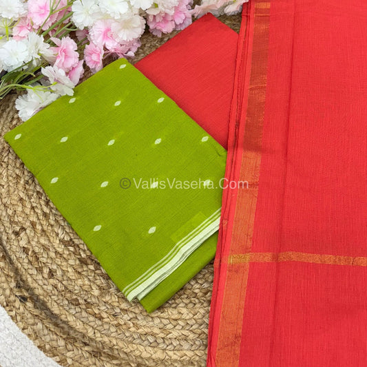 Salwar Material - Pure Cotton - Jacquard Design Set  - VVUSM008