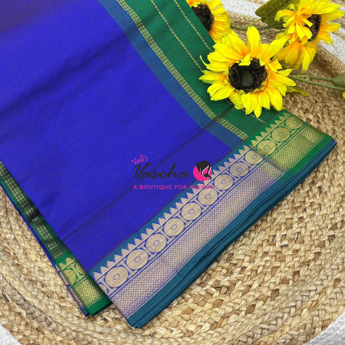9 Yards |Semi Silk Cotton Saree | Vairavoosi  Design | VV9YSS001