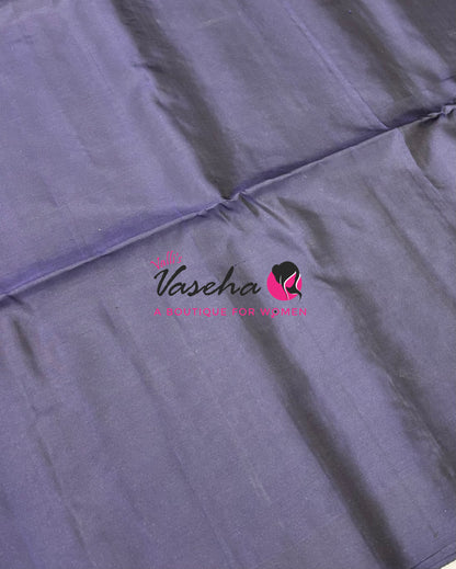Half Mixed  Soft Silk Saree - Purple & Navy Blue - VVPSS073