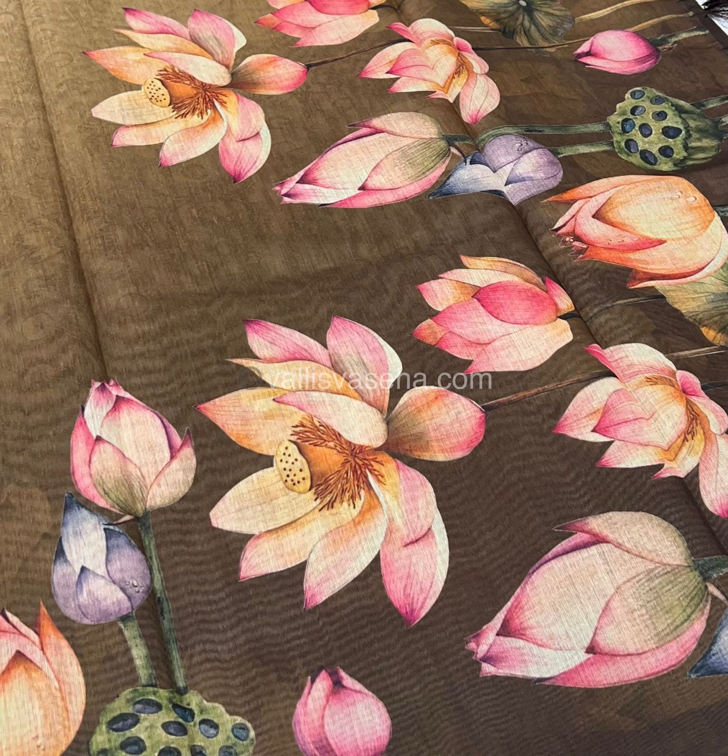 Semi Chanderi Saree - Digital Printed - VVSCD001