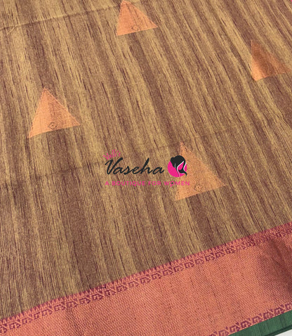 30% less - Offer Saree - Semi Tussar  Saree - VVDS008