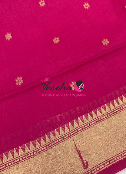 Semi Paithani Saree  - Pink  Shade - VVSPS001