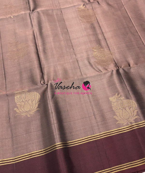 Pure Soft Silk Saree  - Chocolate Brown & Brown Combo - VVPSS161