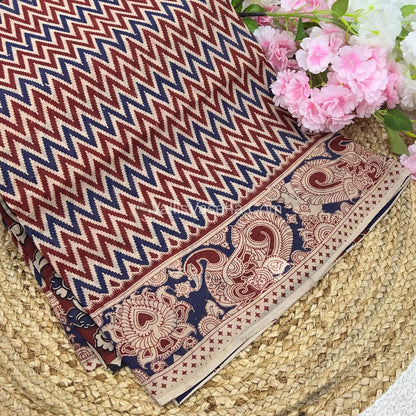 Pure Kalamkari Cotton Saree - VVPKC002