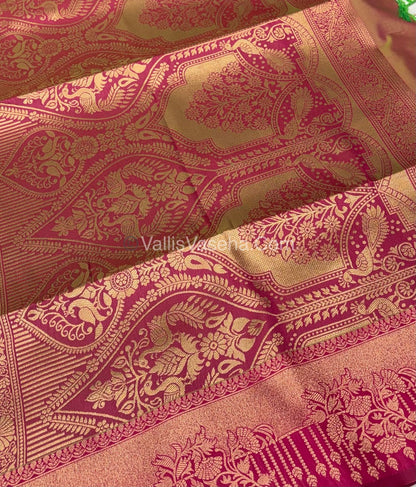 Semi Soft Silk - Mustard With Pink Shade -VVSSS030 - 4
