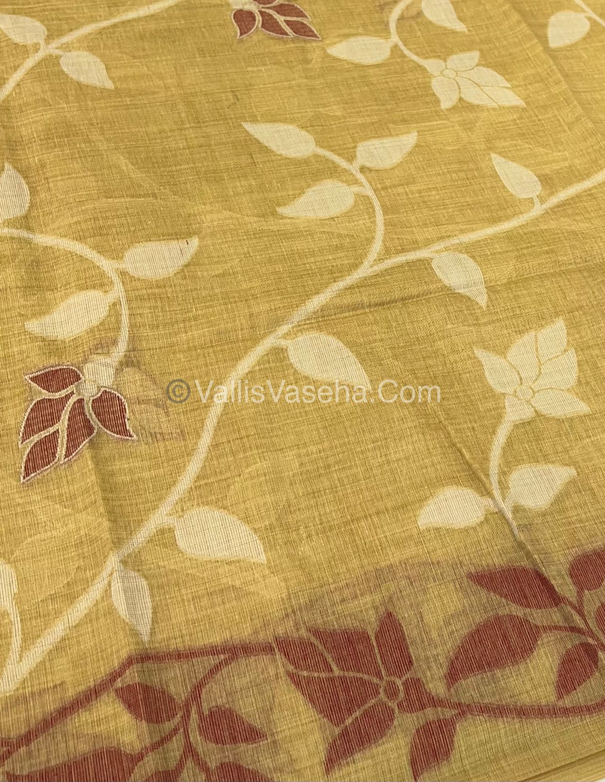 Muga Cotton Saree - Contrast Blouse - VVMCS001
