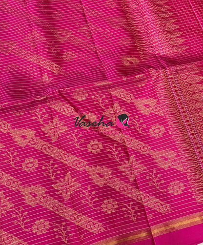 Pure Soft Silk Saree - Partly Pallu -  Half & Half Saree - VVPSS142