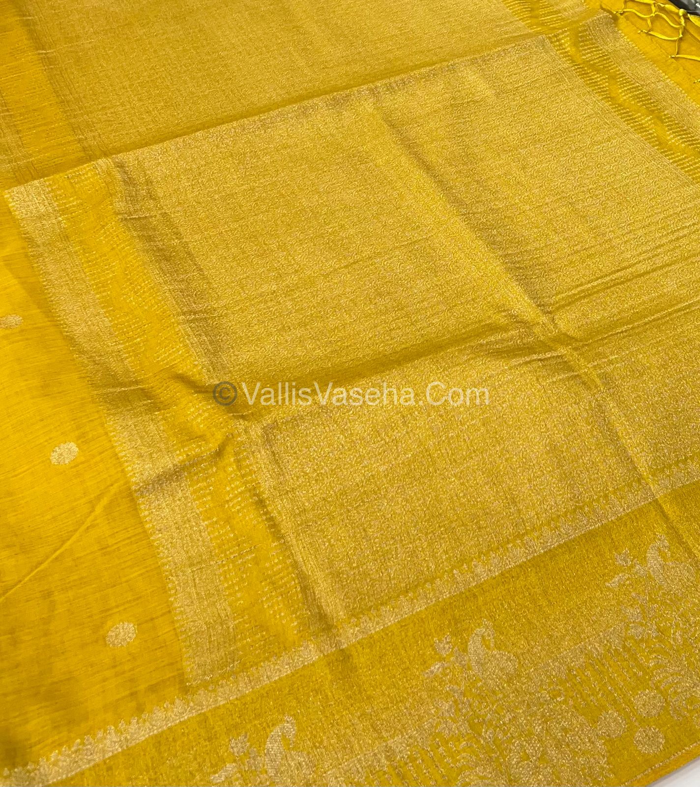 Banarasi - Heritage Silk - Semi Kathan Silk - Yellow Shade- VVBHS002