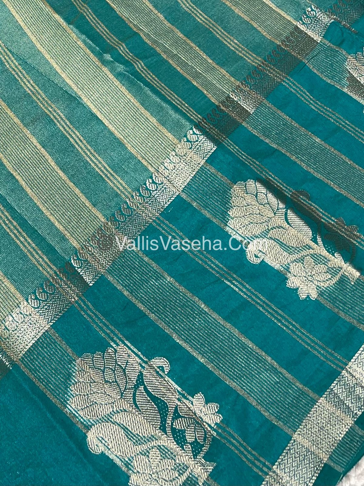 Semi Tissue Tussar Silk - Ramar Blue Shade - VVSTS043