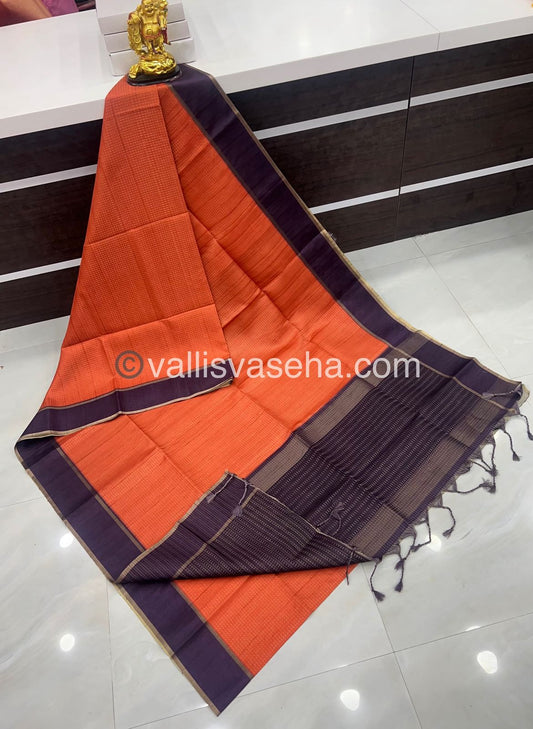 Semi Tussar Silk - Vairavoosi Design - VVSTS037