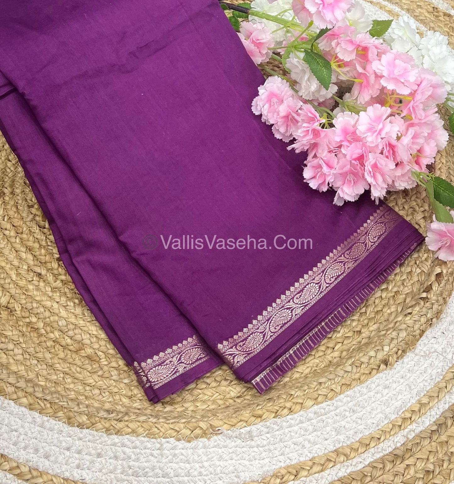 Semi Crepe Silk - Purplish Pink Shade - VVSCS005