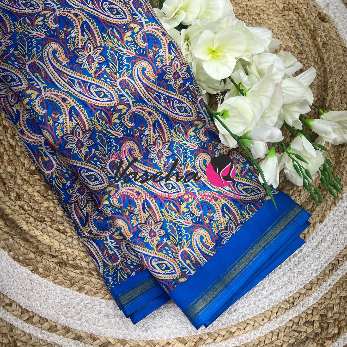 Casual Wear - Fancy Printed Silk  - Blue Shade - VVFPS001