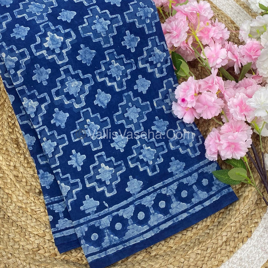 Pure Soft Mul Mul Cotton Sarees - Hand Block Prints - VVMMC003