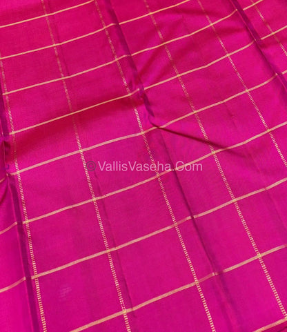 Pure Kanchipuram Silk Saree - Pazhum Pazhamum Checks - VVPS017