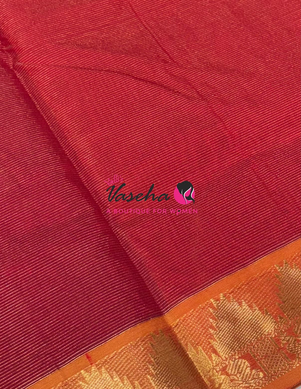 Pure Silk Cotton Saree - Vairavoosi Design - VVSCV005