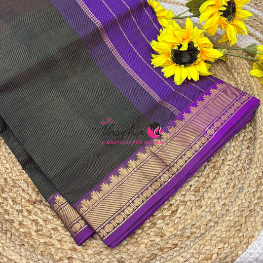 Pure Silk Cotton Saree - Vairavoosi Design - VVSCV005