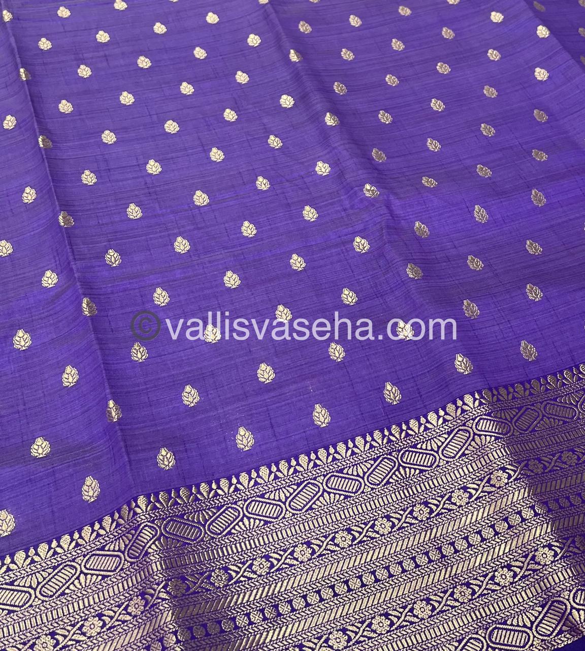 Semi Tussar Silk Saree - Violetish Purple Shade - VVSTS008