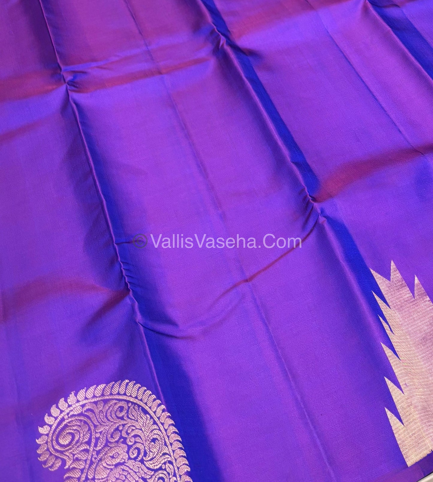 Pure Soft Silk Saree - Jothika Hit design - Violetish Purple - VVPSS011