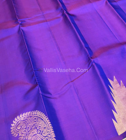Pure Soft Silk Saree - Jothika Hit design - Violetish Purple - VVPSS011