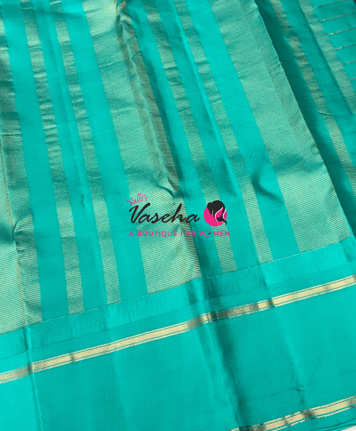 Pure Soft Silk Saree  - Brown With Turquoise Blue Combo - VVPSS149